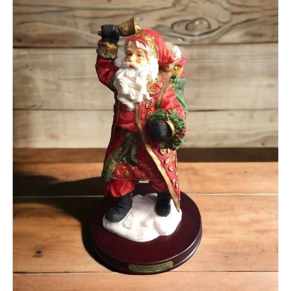 12" Santa With Bag & Bell Christmas Fantasy Ltd., Wonderland Santa Collection - Picture 1 of 16